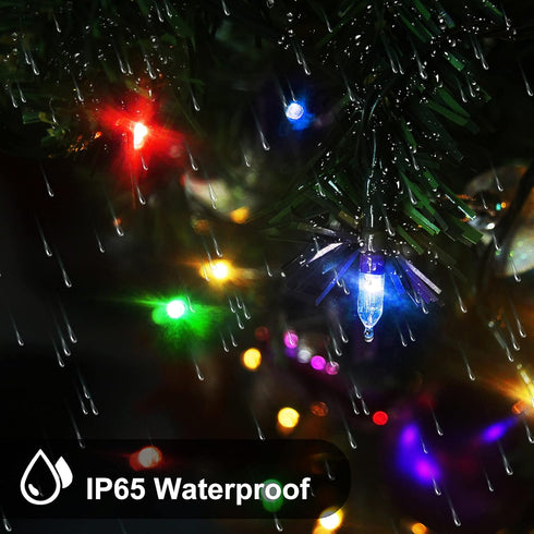 33ft 100 8 3AA ASENEK Christmas Light, LED Outdoor String Light with Timer & Modes, Battery Operated Waterproof String