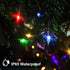 33ft 100 8 3AA ASENEK Christmas Light, LED Outdoor String Light with Timer & Modes, Battery Operated Waterproof String