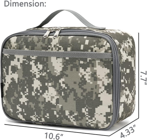 FlowFly Kids Insulated Lunch Box, Soft Bag Mini Cooler Thermal Meal Tote Kit for Girls and Boys, Digital