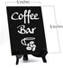 Signs ByLITA Coffee Bar Table Sign, 6" x 8" (Black) - 1 Pack