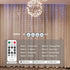 Upgrade 300LED White Curtain Light, 9.8ft x 9.8ft Copper Wire String Lights, USB Plug Hanging Window Fairy Lights