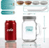 16 oz Set 2, DRASTAR Iced Coffee Cup, Mason Jar Cups with Handle, Small Glass Coffee Mugs with Straws and Acacia Lids