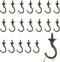 20 Pcs Heavy Duty Screw Hooks, Metal Carving Hooks for Indoor Outdoor Use, Plant Hooks, Mug Hooks, Decor
