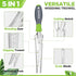 WORKPRO Hand Weeder Puller, 5-in-1 Stainless Steel Garden Trowel with Soft Handle for Easy Weeder Removal, Planting,