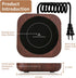 3 Settings, 54-Inch Coffee Mug Warmer with Auto Shut Off, Temperature Brown Wood Grain Design, Electric Beverage Heater