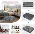 Large Under Bed Boots Shoes Storage Organizer Set of 2 (14+4 Pairs), Heavy Duty Foldable Fabric Shoe Container Box with