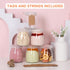 6.7oz 20Pack, (Set 20) Small Glass Jars Clear Glass Pudding Jars with PE Lids and Tags, Spice Jars/Glass Jelly