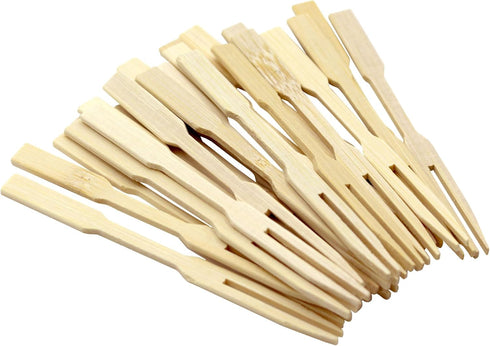 BambooMN Premium 3.5" Bamboo Mini Cocktail Tasting Forks, 1000 Pieces