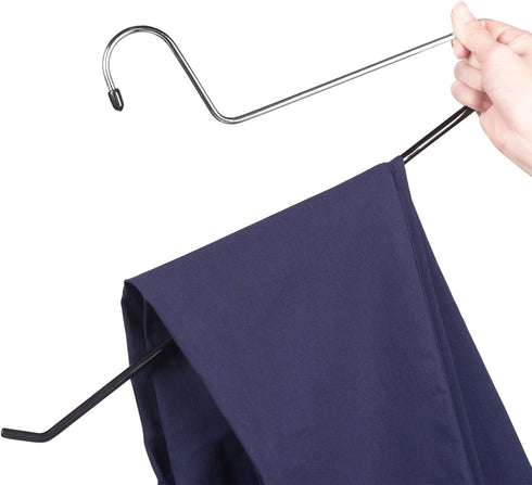 VASLIM 5 Pack Blanket Hangers, Heavy Duty Black Vinyl Coated Nonslip for Quilts, Comforters, Bedspreads, Table Cloths,