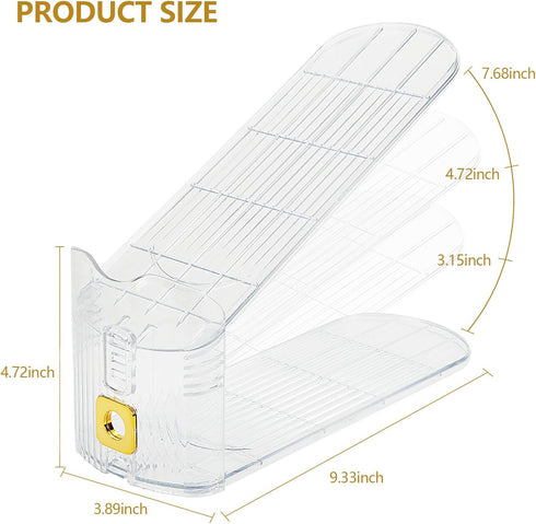 degcicx Stackers,10 Pack Closet,Transparent Shoe Slots Organizer,Adjustable Shoe Shoe Space Savers,Double Layer Shoe