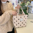 Kovewon 2 Pcs Corduroy Small Tote Bag for Women Cute Mini Tote Bag Preppy Aesthetic Reusable Bags for Grocery