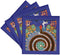 3dRose Folk Huichol Art, Ceramic Tile Coasters, Set of 4, Santa Fe, New Mexico-US32 JMR1118