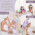 2 Sets 3.9-4.9 SmoothNovelty Girls Towel Wrap Hair Towel Wrap for Kids with Soft Bath Body Dress Cute Adjustable