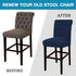 Flamingo P High Stretch Bar Stool Cover - Non Slip Pub Counter Stool Chair Seat Slipcover, Set of 4, Navy