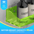 Acrylic Shower Shelves 3 Pack, Adhesive Organizer for Bathroom Storage, No Drilling, Colorful Shower Caddy