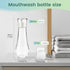 Tokusatsu 8.8 oz Countertop, 1 Pack Mouthwash Dispenser for Bathroom, Clear Glass Refillable Mouthwash Container Bottle