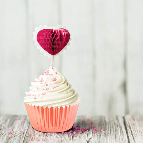 URATOT 100 Pieces Rose Gold Foil Metallic Cupcake Liners, Muffin Wrappers, Muffin Paper Cases, Foil Baking Cups