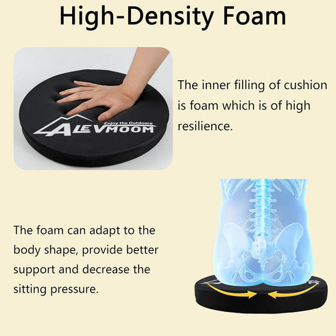 19.7" 11.8"(30cm) ALEVMOOM Thick Seat Cushion for Telescopic Stools (Exclude Stool), D Chair Pads with Soft Foam