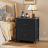 2 Closet, 11.8" 18" 20", Nightstand, Small Drawer Dresser End Table Bedside Furniture, Wooden Top Fabric Bins