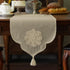 14 108 Inches) Macrame Table Runner Farmhouse Rustic Dresser Scarf Crochet Handmade Cotton Lace Doily with Tassel