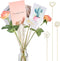 Sunnyray 30 Pieces Metal Wire Floral Picks, 13 Inch Table Name Number Picture Clips for Wedding Party