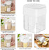 4 Pack 4 in 1 Plastic Salt and Pepper Shaker, 4 Grids Flip Empty Spice Dispensers, Travel Spice Container with Lid and