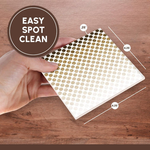 3dRose CST_192833_3 Gold Ombre Dots Ceramic Tile Coasters, Set of 4