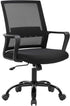Home Office Chair Ergonomic Desk Chair, Swivel Rolling Computer Chair with Lumbar Support, Adjustable Stool (Black)