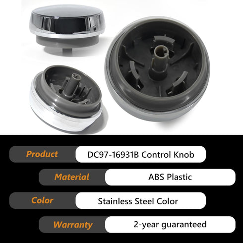 DC97-16931B Washer Dryer Control Knob for Samsung Laundry Appliance, Replaces DC97-17292A, DC64-02768A