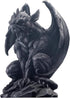 JORAE Winged Gargoyle Statue, Indoor Outdoor Home Decor Sitting Guardian Sculpture, 9 in Polyresin