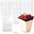 GGYKJSK 50-Pack 5oz Dessert Cups with Lids, Plastic Parfait/Pudding Cups, Small Plastic Containers