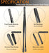 JETKONG 6 Pcs Cooking Tweezer Tongs, 12'' and 6.3" Stainless Steel Kitchen Tweezer Set, Professional Chef Tweezers for Cooking, Repairing, Sea Food, BBQ, Multi-use (Black) by JETKONG
