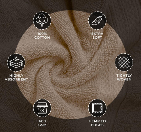 Pack 12) Avalon Towels Luxury Washcloths (Value of Premium Cotton, Soft & Absorbent Wash Cloths for Body and Face
