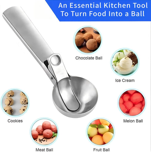 Frozen Stainless Steel Ice Cream Scoop,Cookie Scoop for Yogurt Gelatos Sundaes