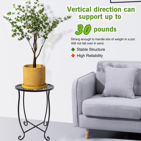 Fashion&cool Outdoor Side Tables, Weather Resistant Metal Patio Side Table, Small Round Outdoor End Table Side Table