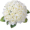 Artificial Flowers Rose Bouquet - 2 Pack Fake Silk Plastic White Roses, 18 Heads for Wedding Decoration