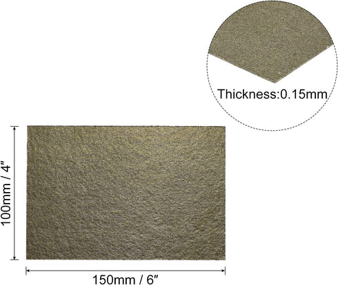 MECCANIXITY Microwave Oven Waveguide Cover Mica Repairing Plate Oven Sheet Board for Kitchen 150x100x0.15mm, Pack of 4