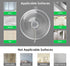 HangerSpace Suction Cup Hooks - 1.77 Inches Clear PVC Suction Cups with Metal Hooks for Shower, Bathroom, and Kitchen,