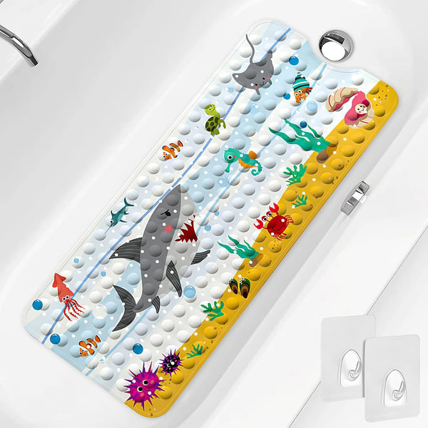 PRATIQUE Kids Bath Mat for Tub Non Slip40 X 16 Inch Extra