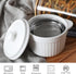 17oz, ONTUBE Ceramic Bacon Grease Container Keeper with Strainer, Frying Oil Storage Can White