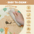 4x6 Kids Bedroom Rug with World Map & Animals Educational Washable Play Mat for Playroom, Cute Global Animal, Featuring