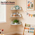 ShelvesSet 3 Cloud Corner Floating of White Corner Wall Shelf Floating Wooden Cute Wall Mounted Shelves Clouds Dispaly