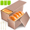 Dipanist 2Pack Large Bread Pan with Lids 2.2LB Dough Capacity, Non-Stick Carbon Steel