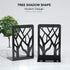 MaxGear Tree Design Book Ends, Heavy Duty Metal Book Stopper for Shelves, Decorative Organizer for Books/DVDs