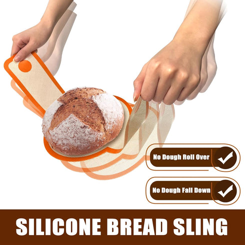 Silicone Bread Sling for Dutch Oven, Non-Stick & Easy to Clean, 2 Pcs Reusable Bread Sling for Sourdough