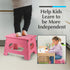 2-Pack) Handy Laundry Folding Lightweight Step Stool - Sturdy Enough to Support Adults and Safe Enough for Kids - Opens