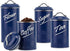 Hillbond Canister Sets, Navy Blue Food Storage Containers, Carbon Steel with Powder Coated Decorative Jars Set
