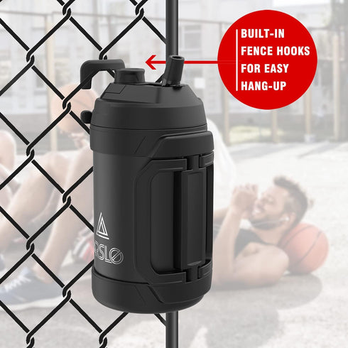 Sports Water Jug - 108Oz Large Insulated Stainless Steel Bottle for Gym, Workouts, Basketball, Football, Soccer