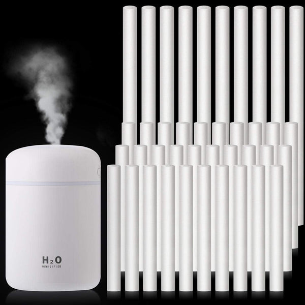 40 Pieces Humidifier Sticks, Cotton Filter Refill Wicks for Portable USB Powered Diffuser Humidifiers, 2 Sizes