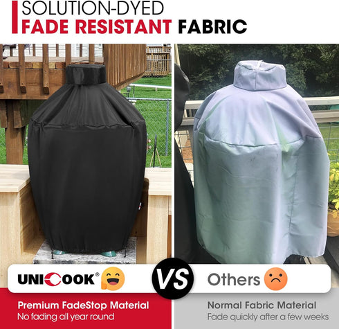 31.5 Inch, 31.5" 31.5" Unicook Grill Cover Compatible with Large Big Green Egg, Kamado Joe and Pit Boss Ceramic Grills